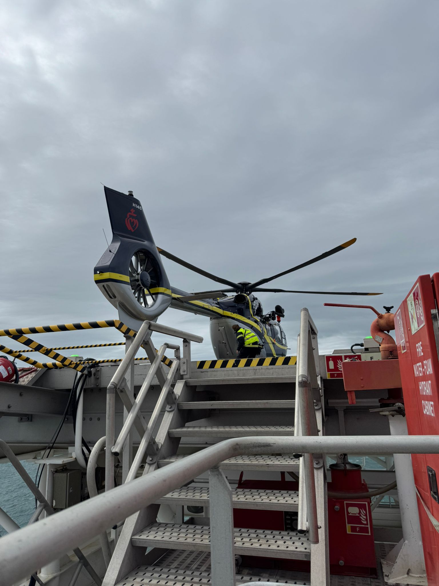 Safety team preparing for emergency response