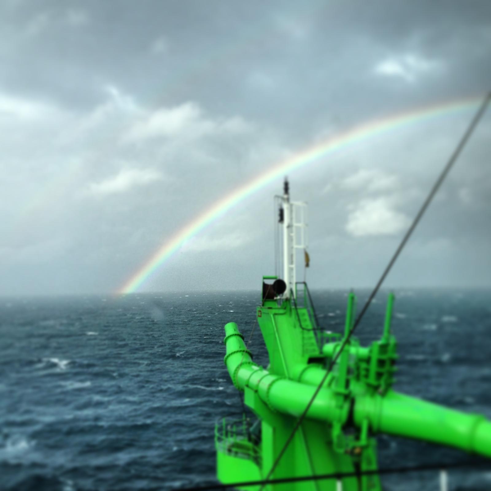 Sunset view from offshore platform